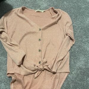 Pink high low sweater